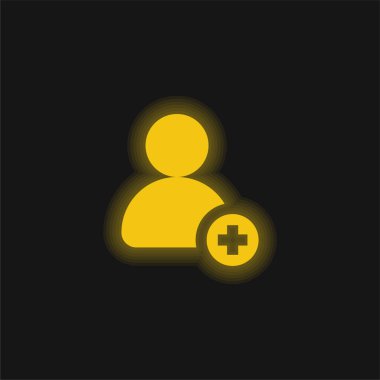 Kullanıcı sarı parlak neon simgesi ekle