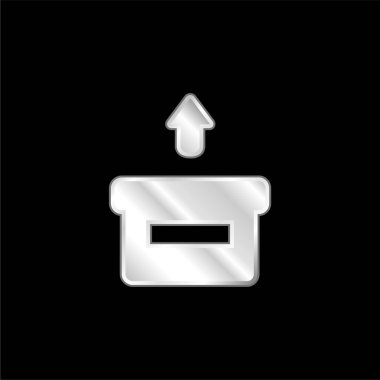 Kutu gümüş kaplama metalik simge