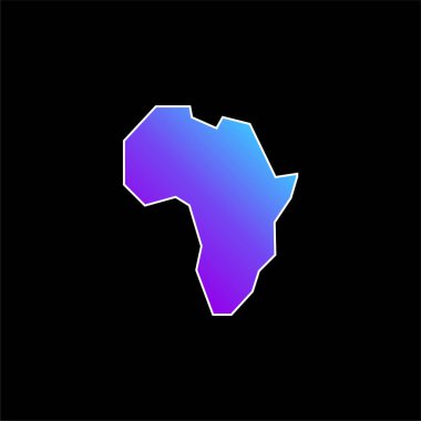 Afrika mavi gradyan vektör simgesi