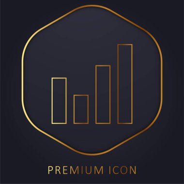 Çubuk Çizelgesi Altın Çizgi prim logosu veya simgesi