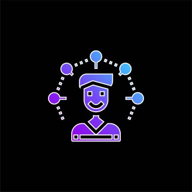 Yönetici mavi gradyan vektör simgesi