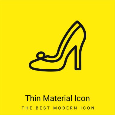 Bridal Shoe minimal bright yellow material icon clipart