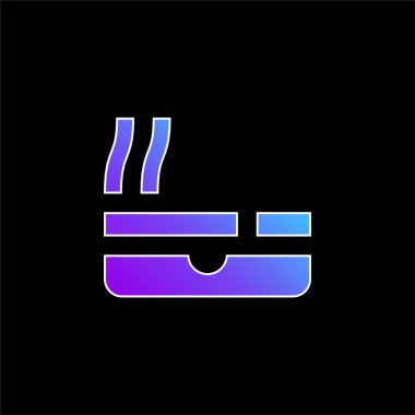 Kül tablası mavi gradyan vektör simgesi