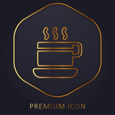 Break Time altın çizgi premium logosu veya simgesi