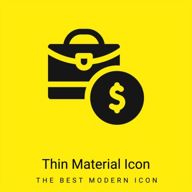 Evrak çantası en az parlak sarı madde simgesi