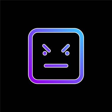 Kötü Duygu Karesi Mavi Yüzlü vektör simgesi