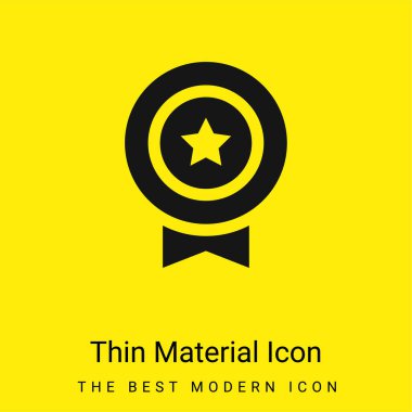 Rozet en az parlak sarı madde simgesi