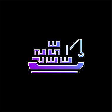 Mavi eğimli vektör simgesi mavnası