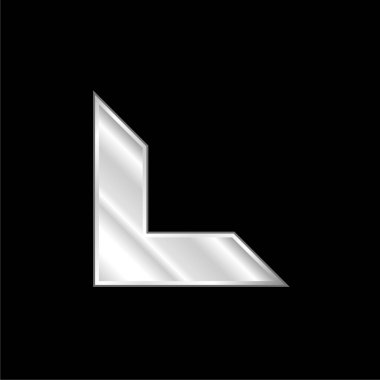 Soyut gümüş kaplama metalik simge