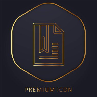 Yer imi altın çizgi premium logosu veya simgesi