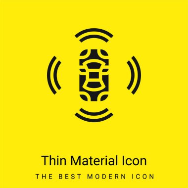 3d Sensor minimal bright yellow material icon clipart