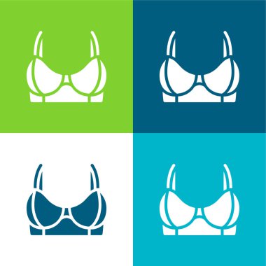 Sütyen Düz 4 renk minimal simge kümesi