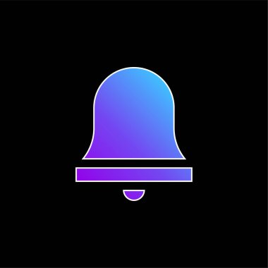 Alarm Çanı mavi eğimli vektör simgesi