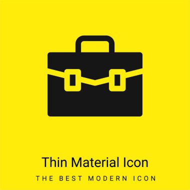 Evrak çantası en az parlak sarı madde simgesi