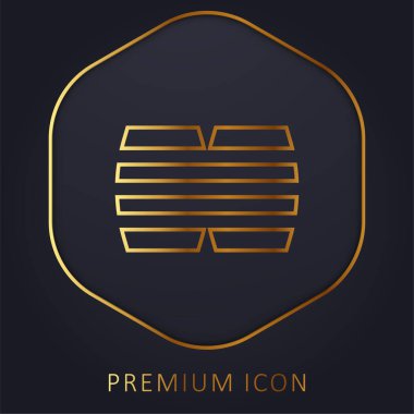Barrels golden line premium logo or icon clipart