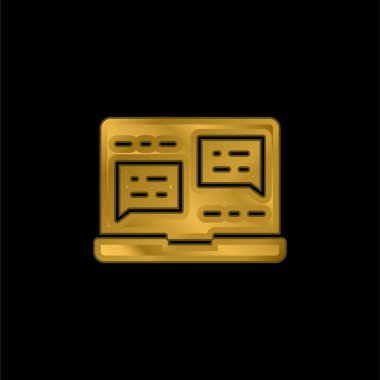 Analitik altın kaplama metalik simge veya logo vektörü