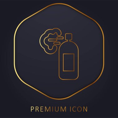 Air Freshener golden line premium logo or icon clipart