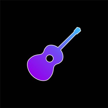 Akustik Gitar mavi gradyan vektör simgesi