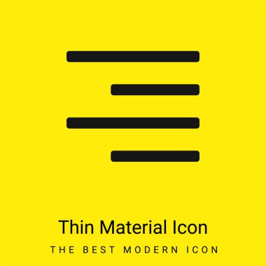 Sağ minimal parlak madde simgesini hizala