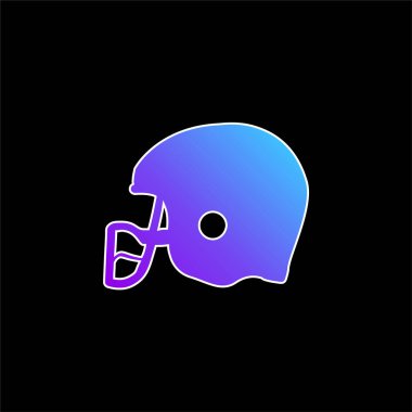 Amerikan Futbol Başlığı Mavi eğimli vektör simgesine vuruyor