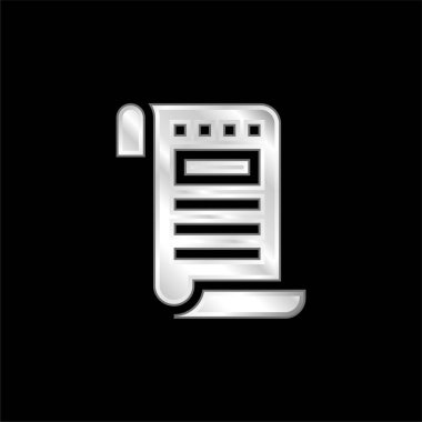 Gümüş kaplama metalik simge