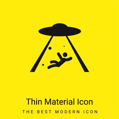 Abduction minimal bright yellow material icon clipart