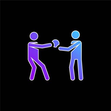 Basketbol oyuncusu mavi gradyan vektör simgesi