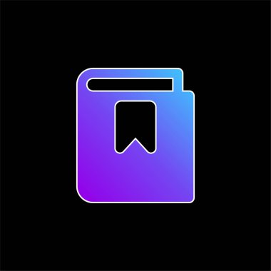 Kitap mavi gradyan vektör simgesi