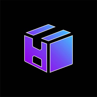 Kutu mavisi gradyan vektör simgesi