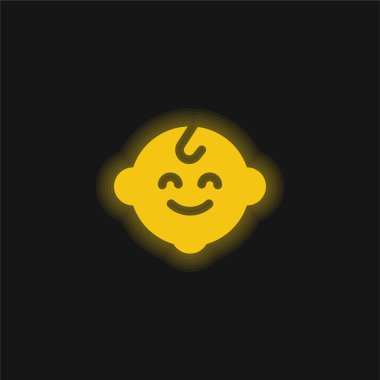 Bebek sarı parlak neon simgesi