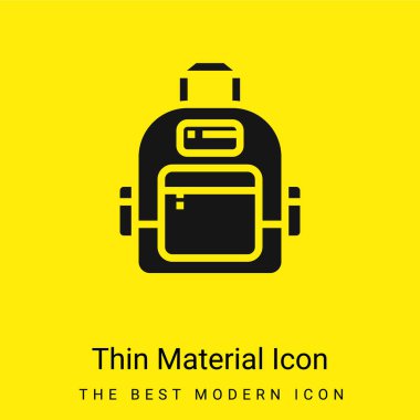 Backpack minimal bright yellow material icon clipart