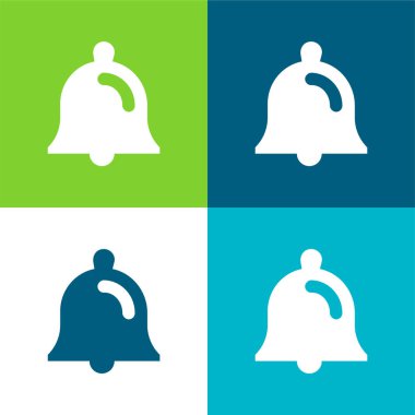 Bell Düz 4 renk simgesi seti