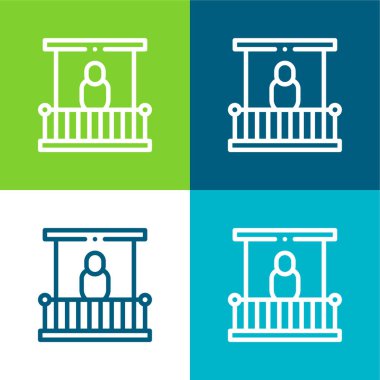 Balkon Düz Renk en az simge seti