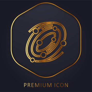 Astronomi altın çizgisi prim logosu veya simgesi