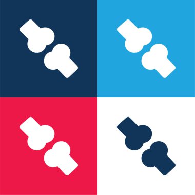 Kemik mavisi ve kırmızı dört renk en küçük simge kümesi