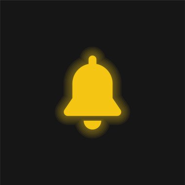 Zil sarısı parlak neon simgesi