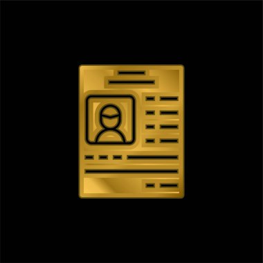 Uygulama altın kaplama metalik simge veya logo vektörü