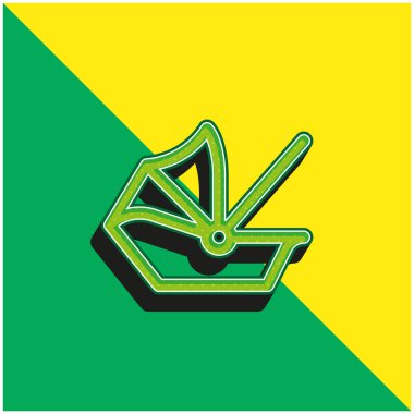 Bebek Taşıyıcı Yeşil ve Sarı 3d vektör simgesi