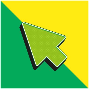 Ok Yeşil ve Sarı modern 3d vektör simgesi logosu