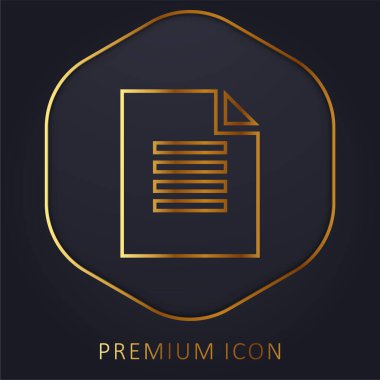 Altın çizgi prim logosunu veya simgesini arşivle