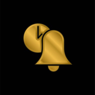 Altın kaplama metal simge veya logo vektörü