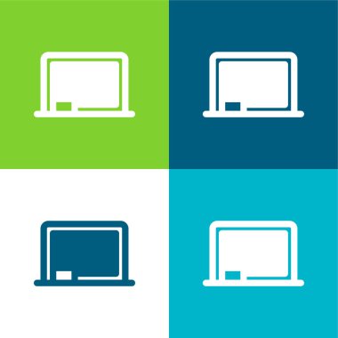 Tahta Düz 4 renk en küçük simge kümesi