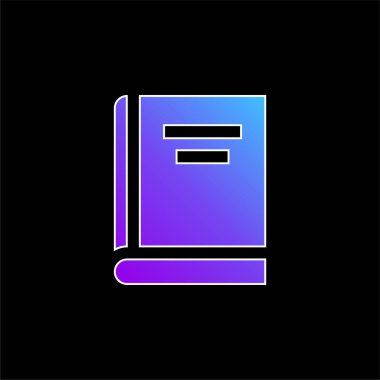 Kitap mavi gradyan vektör simgesi