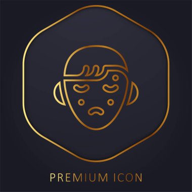 Acne golden line premium logo or icon clipart