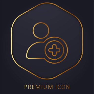 Kullanıcı altın satırı premium logosu ya da simgesi ekle