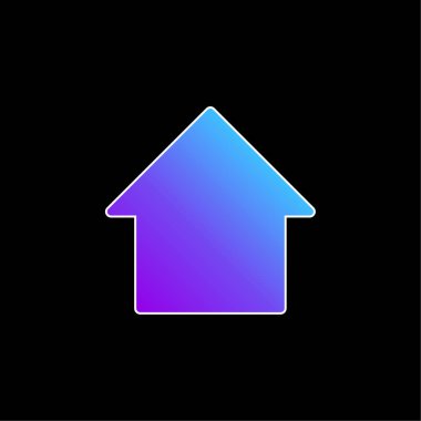 Big Upload  Arrow blue gradient vector icon clipart