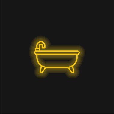 Küvet sarısı parlak neon ikonu