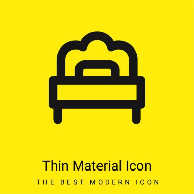 Yatak minimal parlak sarı madde simgesi