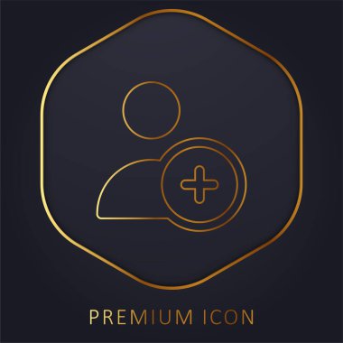 Kullanıcı altın satırı premium logosu ya da simgesi ekle
