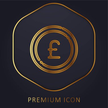 Büyük Pound Sikke Altın Hat prim logosu veya simgesi